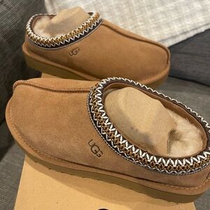 UGG Tasman Brown Suede Slippers